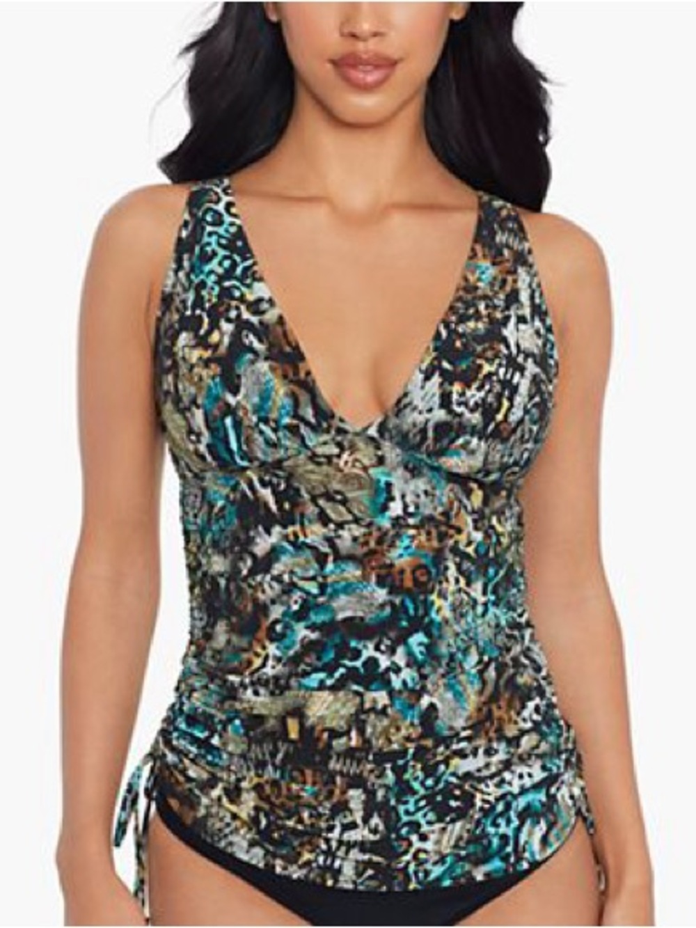 NWT Magicsuit Dani Tankini Top in Posh Mosh size 12 bathing suit leopard